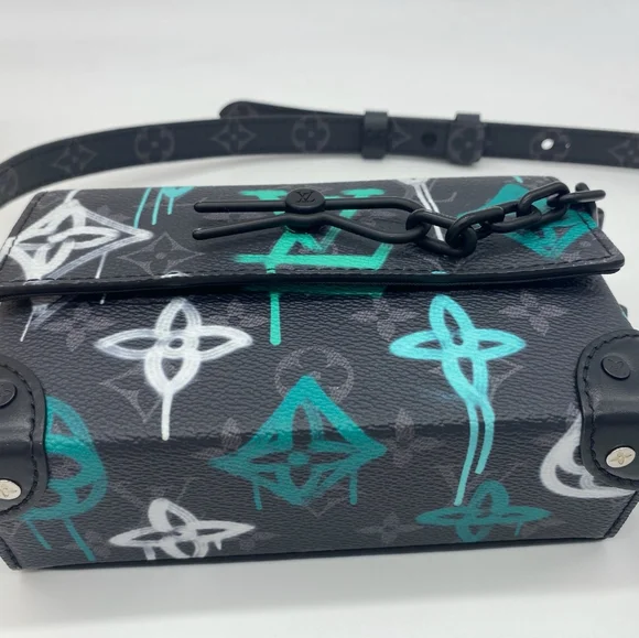 SOLD!!Louis Vuitton Monogram Eclipse Steamer Wearable Wallet Graffiti Multicolor - Picture 10 of 15